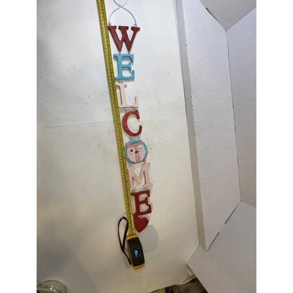 VALENTINE'S DAY HEARTS HANGER Door Wall Art SIGN Hanging Plaque Welcome‎